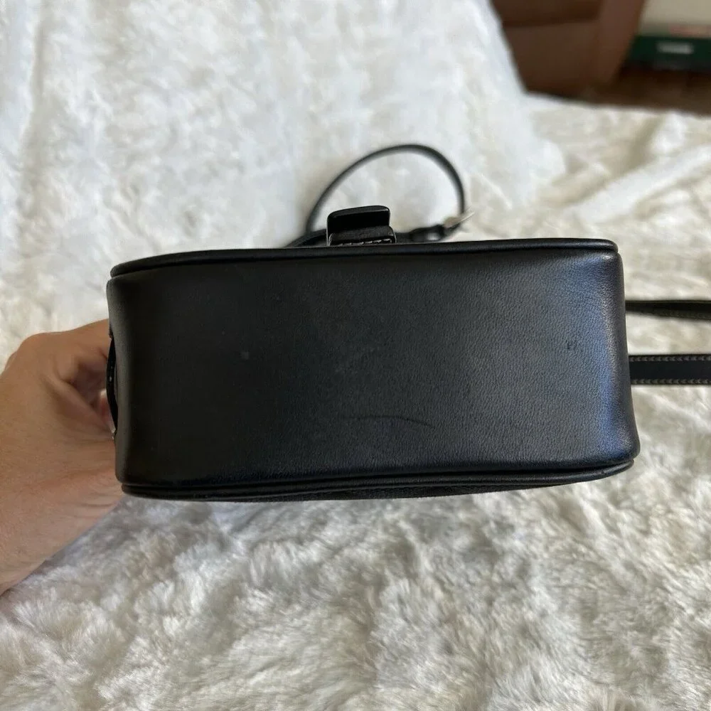Y2K‎ Coach Black Shoulder Bag Crossbody Swingpack Signature L0R-6098 CLEAN!